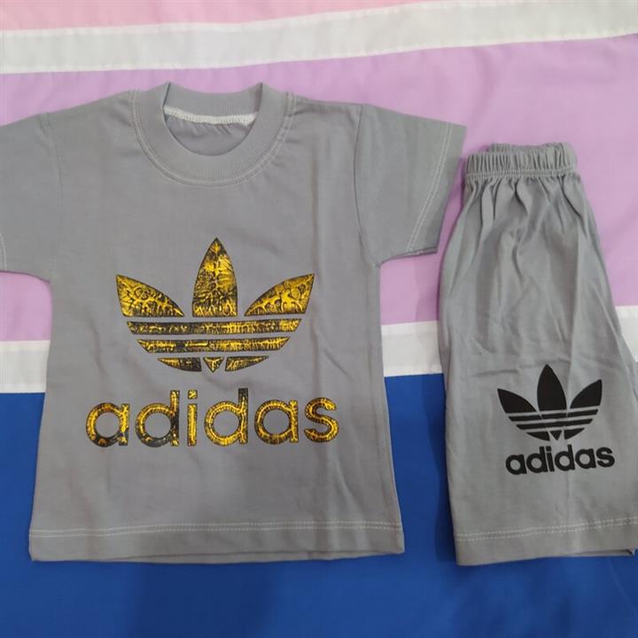 تیشرت شورت پسرانه طرح adidas سایز 35 و 40 در سه رنگ